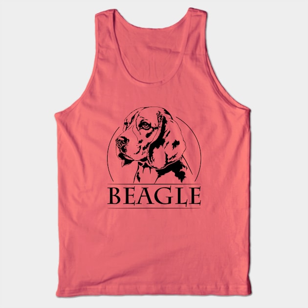 Cute Beagle dog lover portrait Tank Top by wilsigns